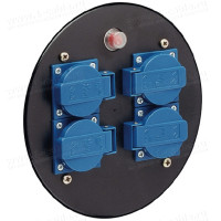 KOMB.MD4 - Панель з роз'ємами SCHUKO для силових систем на базі котушок, 4х SCHUKO 16A