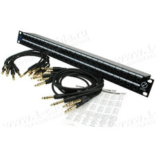 PB48SW - 19" модульна комутаційна панель; 1U, 48 Jack Plugs, 48 x Jack Plugs 6,3mm