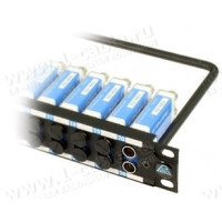 PT-14601 - 19" патч-панель для цифрових HD 3G-SDI сигналів, тип DVP з нормалізацією, 1U