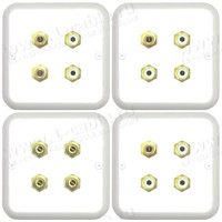 WP4W-1R-1F023-2B - Вбудована комбінована панель (гнізда: F, RCA, BANANA), на 1 RCA роз'єм