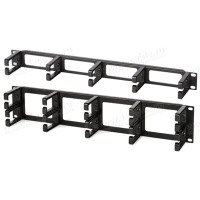 ACO-19-1U-PL - Кабельный организатор 19", 5 колец, ударопрочный пластик, размер: 55x44,5 мм