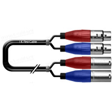 1T-A40-01SW - Кабель звук балансний (2 канали), Basic, 2х XLR3 гніздо > 2х XLR3 штекер