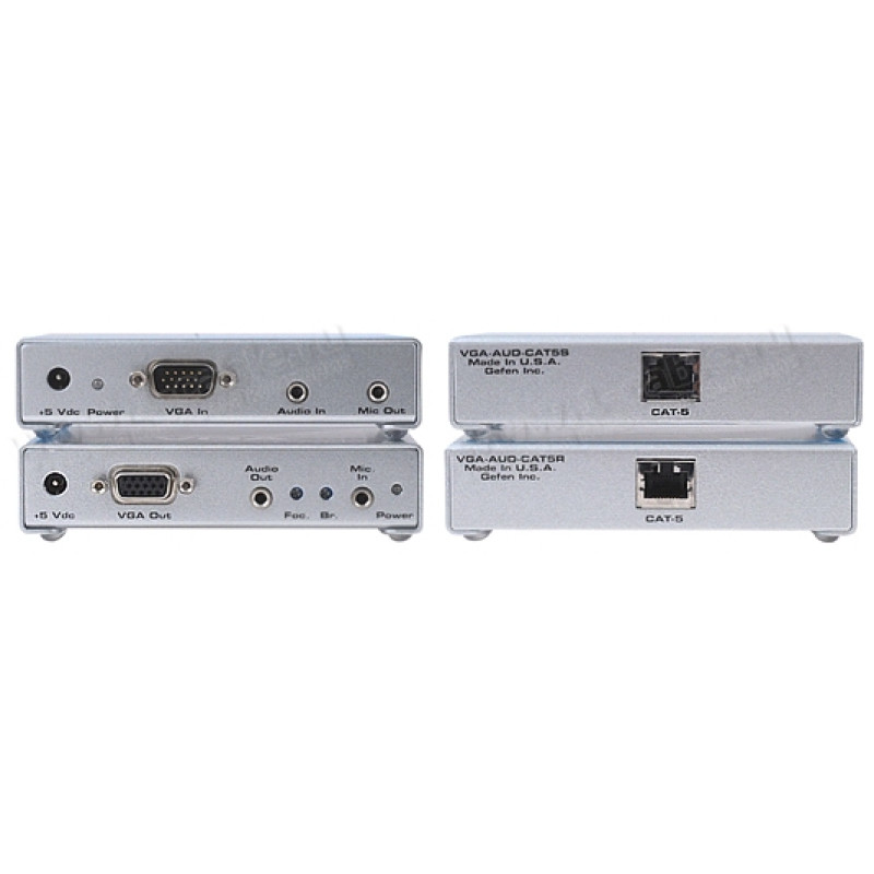 EXT-VGA-AUDIO-141 - Подовжувач ліній VGA та аудіо сигналу по кручений парі (5 Cat) на 45 м