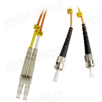 1T-FO1-2х50/125-LC>ST-003 Кабель коммутационный, оптический, LC штекер > ST штекер, одномодовое волокно, дуплекс