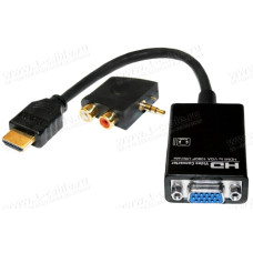 HIT-HDMI-2-VGAAUD - Конвертер цифровых сигналов HDMI в аналоговые сигналы VGA и стерео аудио