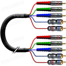 Кабель комбинированный, Install, видео RGB + стерео звук: 5x RCA штекер > 5x RCA штекер