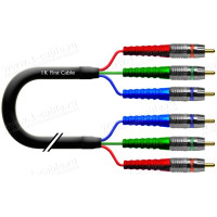 1T-IV4-01K Кабель відео компонентний RGB, Install, 3х RCA штекер > 3х RCA штекер, діаметр - 12 мм