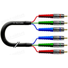 1T-IV4-01K Кабель видео компонентный RGB, Install, 3х RCA штекер > 3х RCA штекер, диаметр- 12 мм