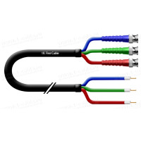 1T-IV9-01 Кабель видео компонентный, RGB, Install, 3х BNC штекер > 3х Pigtail (без разъема), диаметр-12 мм