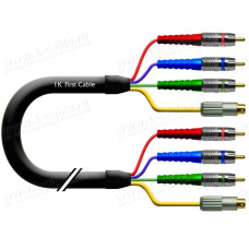 1T-IVC18-01 Кабель видео комбинированный, Install, S-Video (miniDIN4 штекер) + 3х RCA штекер (RGB)