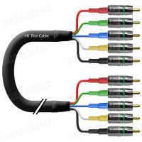 1T-IVGA6-01 Кабель відео компонентний RGBHV, Install, 75 Ом, 5х RCA штекер > 5х RCA штекер, діаметр - 15 мм