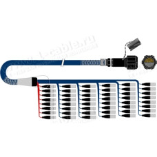 1T-PS40/8TGX-02 48-кан.(40-IN/8-OUT) туровый аудиомультикорный кабель, Tourline 176-пин гнездо-штекер