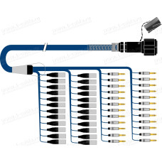 1T-PS48/0TXJ-02.5FM 48-кан.(48-IN) туровый аудиомультикорный кабель, Tourline 150-пин гнездо