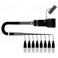 1T-PW0/8TX-02 8-кан.(8-OUT) студійний балансний аудіомультикорний кабель, Tourline 25-пін штекер