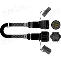 1T-PW08TT-05 8-кан. студійний балансний аудіомультикорний кабель, Tourline 25-пін штекер