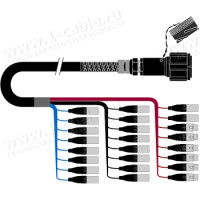 1T-PW18/6TX-03 24-кан.(18-IN/6-OUT) студийный аудиомультикорный кабель, Tourline 85-пин гнездо