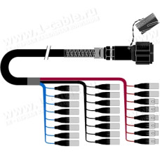1T-PW18/6TX-03 24-кан.(18-IN/6-OUT) студийный аудиомультикорный кабель, Tourline 85-пин гнездо