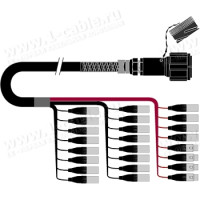 1T-PW20/4TX-02 24-кан.(20-IN/4-OUT) студийный балансный аудиомультикорный кабель, Tourline 85-пин гнездо