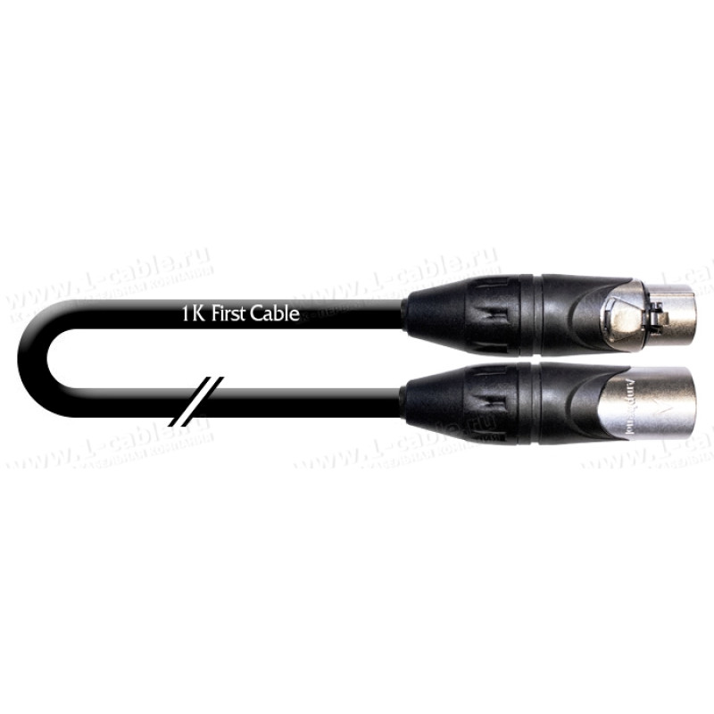 1T-A80-01 - Кабель звук INTERCOM, XLR5 штекер > XLR5 гнездо, полная распайка, диаметр- 6 мм