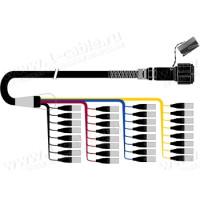 1T-PW16/16TX-02FM 32-кан. студийный аудиомультикорный кабель PW, (16-IN/16-OUT), Tourline 100-пин гнездо