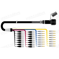 1T-PW32/0TXJ-05FM 32-кан.(32-IN) студийный аудиомультикорный кабель, Tourline 100-пин гнездо