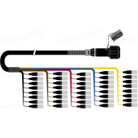 1T-PW40/0TX-05FM 40-кан.(40-IN) студійний аудіомультикорний кабель, Tourline 150-пін гніздо