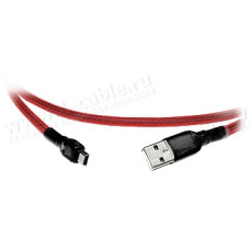 1T-USB-AmB-0.15 Кабель USB 2.0 для соединения ПК с мобильными устройствами, в защитной оплетке