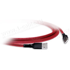 1T-USB05-AA-01 Кабель USB 2.0 для передачи данных в защитной оплетке, штекер (тип A) -штекер (тип A)