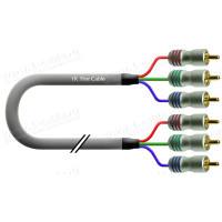 1T-V4-01C Кабель відео компонентний RGB, Hi-Fi, 3х RCA штекер > 3х RCA штекер, діаметр - 7.5 мм