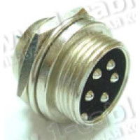 80M-403(5P) gold - Разъем компактный XLR штекер с резьбовым соединением, панельный