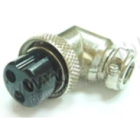 80M-408(8P) gold - Разъем компактный XLR гнездо кабельный угловой, резьбовое соединение