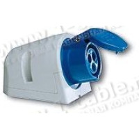 01136 - Накладное приборное гнездо CEE-типа, боковой ввод, IP44, ударопрочный корпус