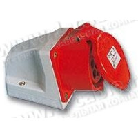 01176 - Накладне гніздо приладів CEE-типу, 7 полюсів, бічний введення, захисна кришка