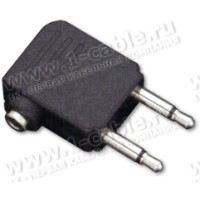 AC-28-G - Двойной Jack 3.5мм моно штекер на 3.5мм Jack моно гнездо (90 гр.), контакты-покрытие золото