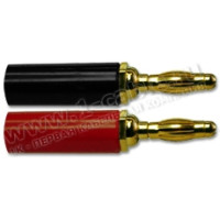 AC-6025-B-AU - Разъем "банан", штекер, на кабель сечением 2.5 мм2, черная маркировка