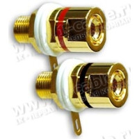 AC-6674-B-AU - Роз'єм "банан", гніздо, на панель, пайка, для кабелю від 1.5 до 6.0 мм2