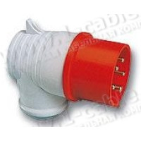 80146 - Кабельна вилка кутова СЕЕ-типу, "Twist" IP44 з гумовим ущільнювачем, 4 полюси