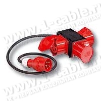 9430113 - Распределительное устройство, штекер  СЕЕ-типа, 5п (6h) - 3 гнезда СЕЕ-типа