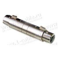 AC3F3FBW - Адаптер XLR 3 гніздо - XLR 3 гніздо, чорний метал, Amphenol (Австралія)