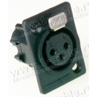 AC3FPP BULK - XLR 3 гніздо на панель, тип-P, корпус з термопластику, в розібраному вигляді