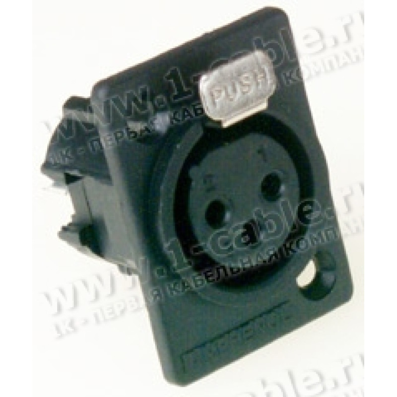 AC3FPP BULK - XLR 3 гнездо на панель, тип-P, корпус из термопластика, в разобранном виде