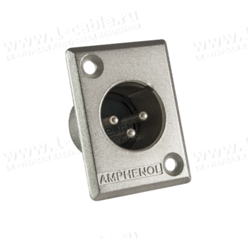 AC3MMPB - XLR 3 штекер на панель P-типу, базова модель, колір - чорний, корпус - метал