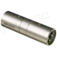 AC3M3MBW - Адаптер XLR 3 - XLR 3, черный металл, Amphenol (Австралия)