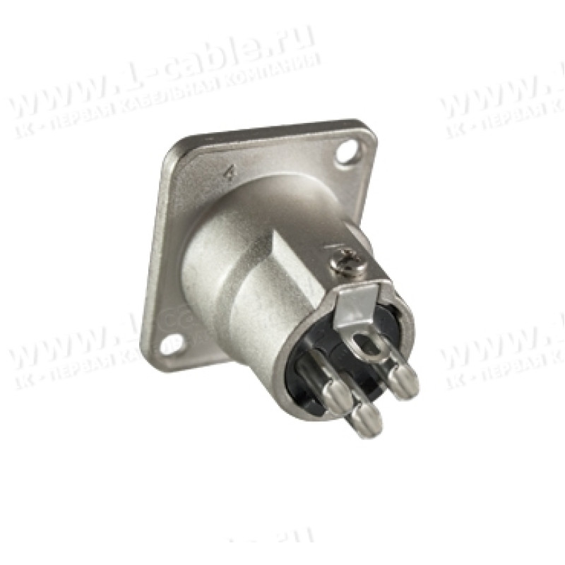 AC3MDZB - XLR 3 штекер на панель, штамповані контакти, фланець D-типу, базова модель