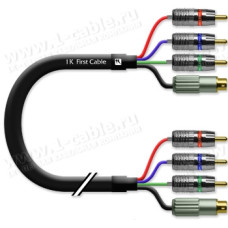 1T-VC18-00.5 Кабель видео комбинированный S-Video (miniDIN4 штекер) + 3х RCA штекер (RGB) > S-Video