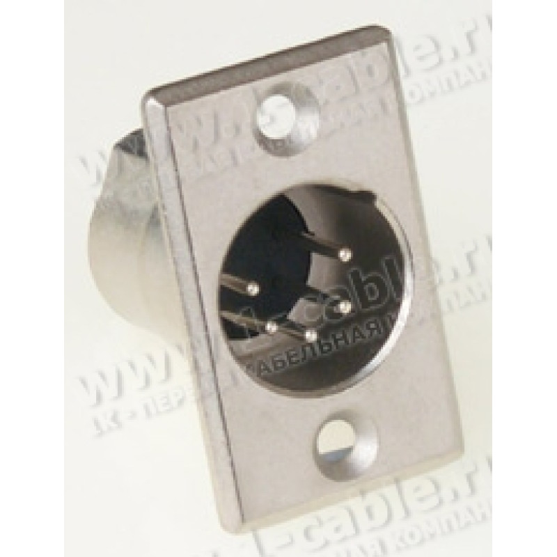 AC5MPNZB - XLR 5 штекер на панель, тип-P, базова модель, колір-чорний, корпус-метал