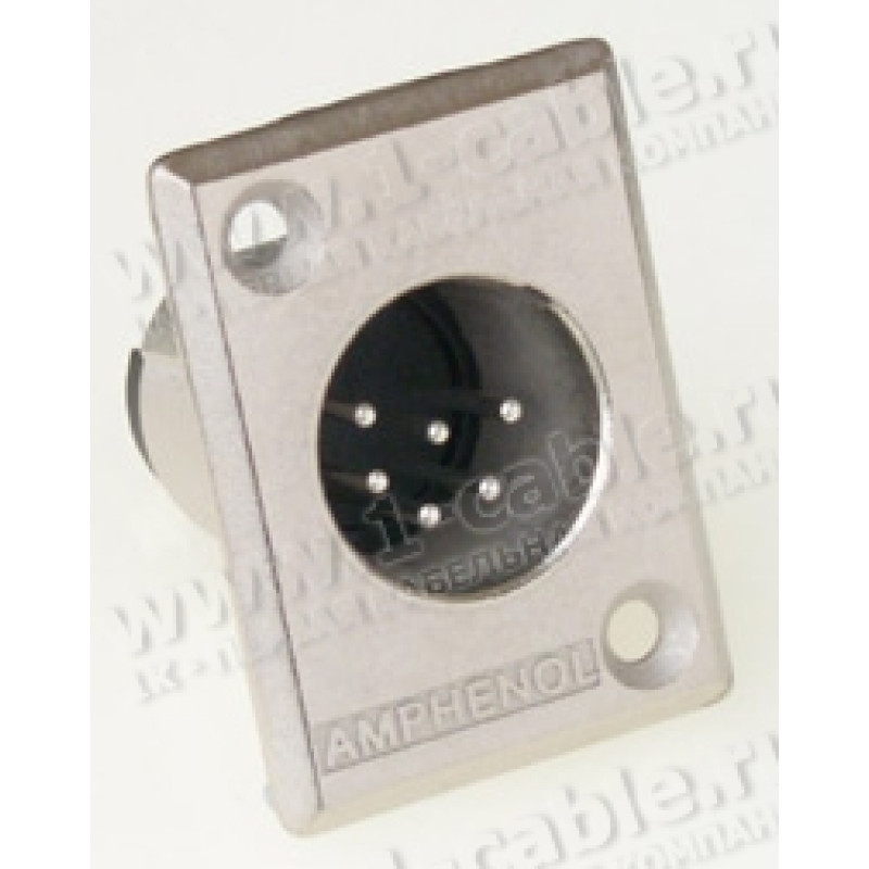 AC6AMPB - XLR 6 штекер на панель, тип-P, базова модель, колір-чорний, корпус-метал