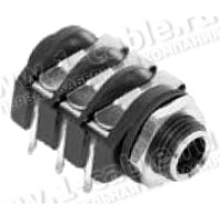 ACJM-MHR - Jack Phono 6.3мм гніздо на панель у плату, контакт для швидкого монтажу, з доп. контактом