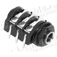 ACJS-MH - Jack Phono 6.3 мм стерео гніздо на панель у плату, горизонтальне встановлення