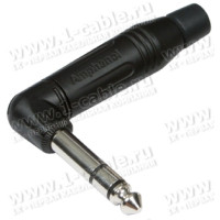 ACPS-RN-AU - Jack Phono 6.3мм стерео штекер на кабель, угловой, М-серия, контакты- покрытие никель